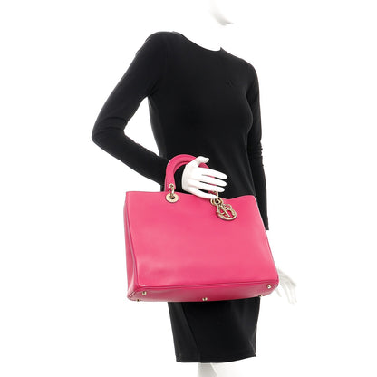Christian Dior Smooth Calfskin Large Diorissimo Fuchsia 2 of 9