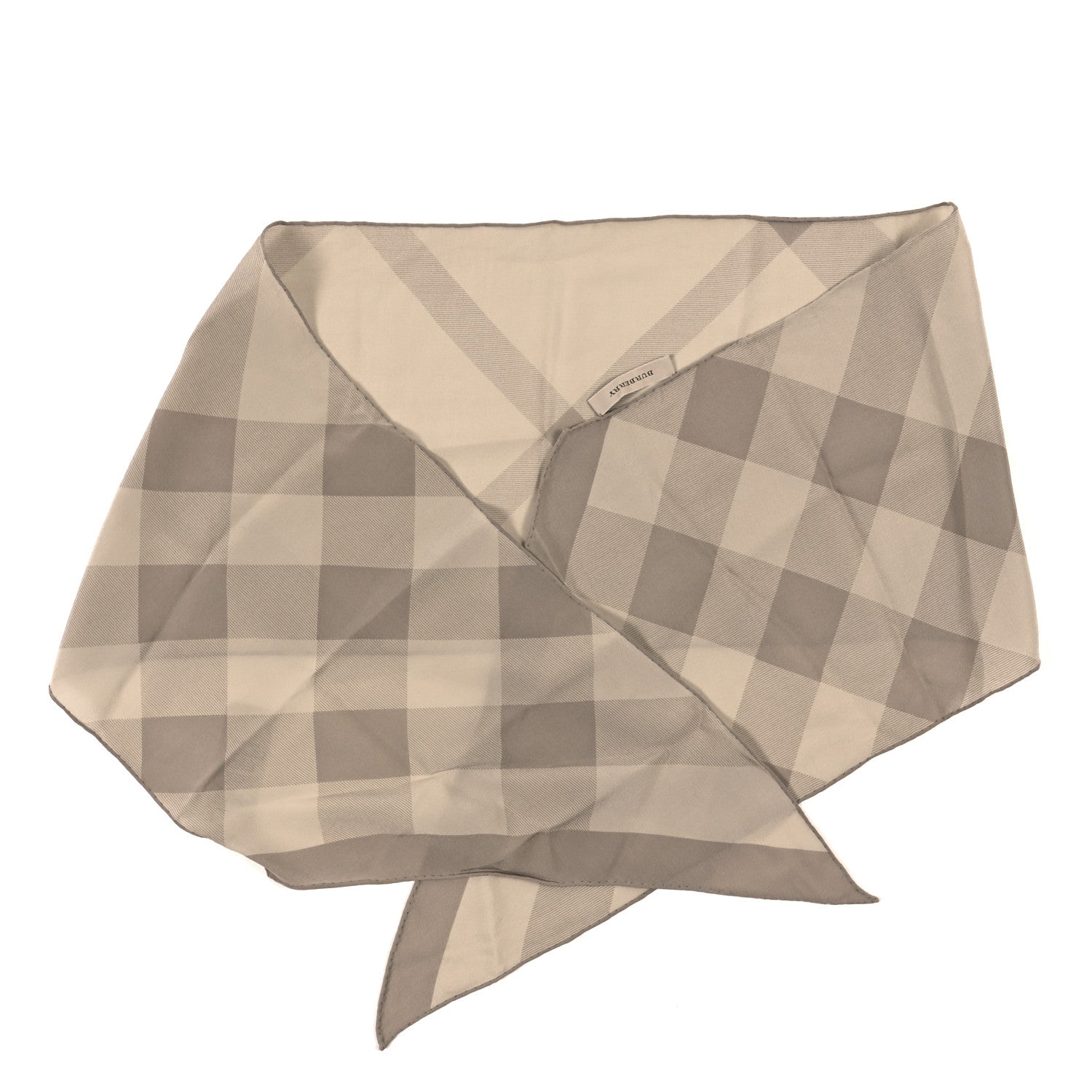 Burberry Silk Giant Check Scarf Pale Trench 1 of 5