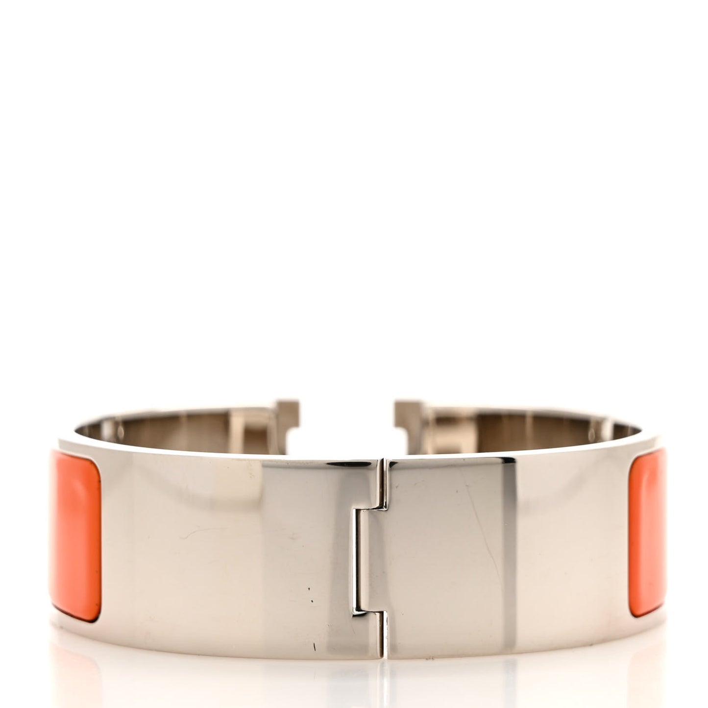 Enamel Wide Clic Clac H Bracelet GM Orange