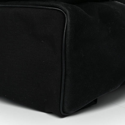 Saint Laurent Canvas Signature Embroidered City Backpack Black 8 of 12