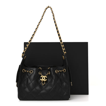 Chanel Caviar Quilted Mini Chanel 25 Handbag Black 11 of 11