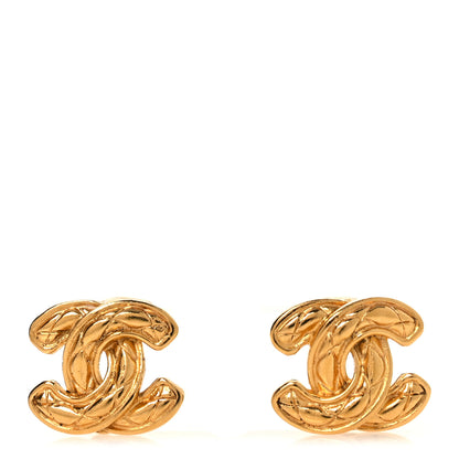 Chanel Metal CC Clip On Earrings Gold 1 of 4