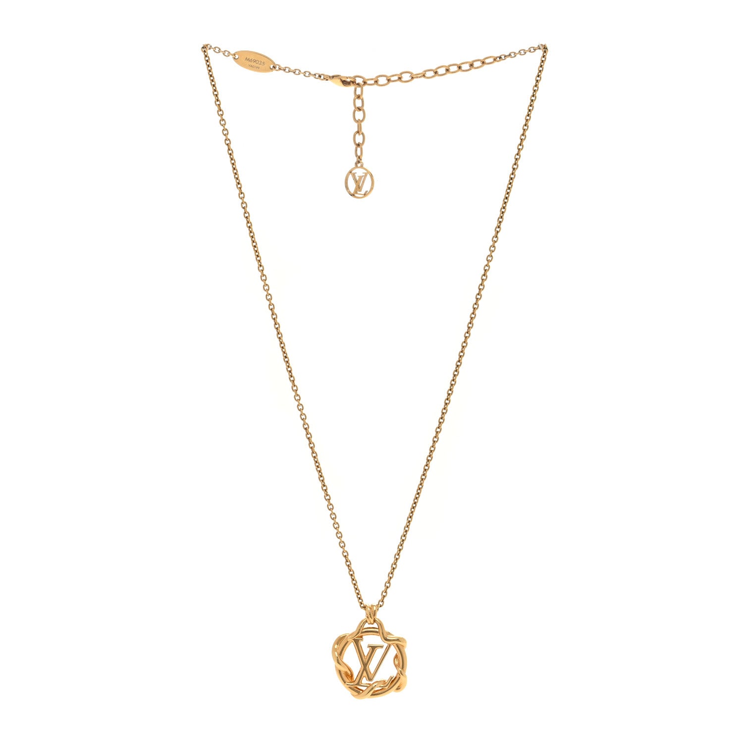 Louis Vuitton Metal Garden Louise Necklace Gold 3 of 4