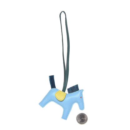 Hermes Milo Lambskin Horsehair Grigri Rodeo Horse Bag Charm PM Celeste Lime Malachite Orange Poppy Vert Fonce 2 of 4