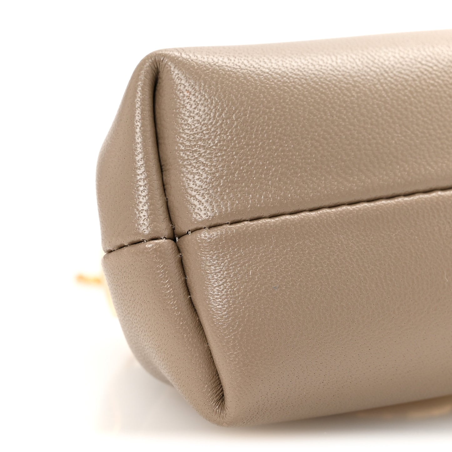 Shiny Nappa Nano Fendi First Bag Charm Dove Gray