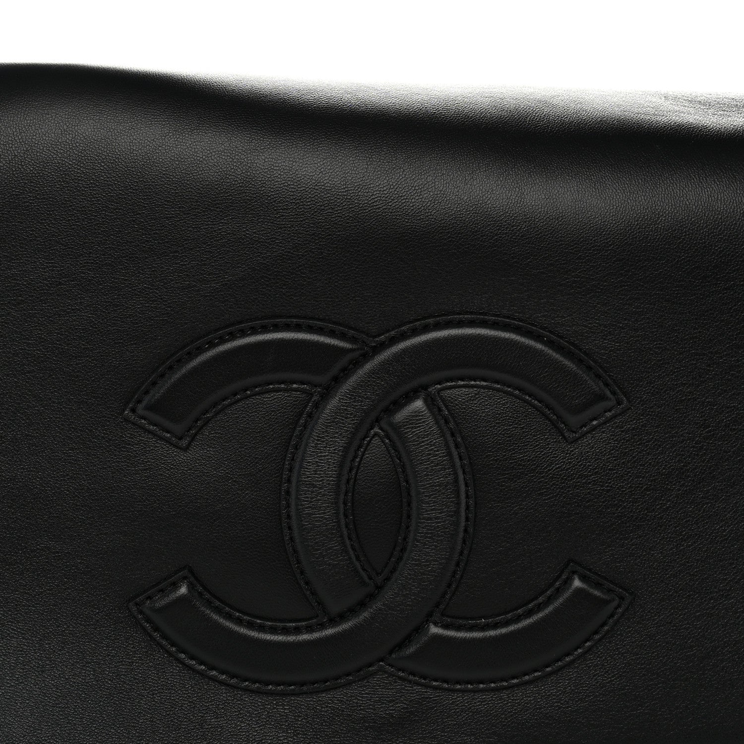 Chanel Lambskin CC Maxi Messenger Bag Black 8 of 10