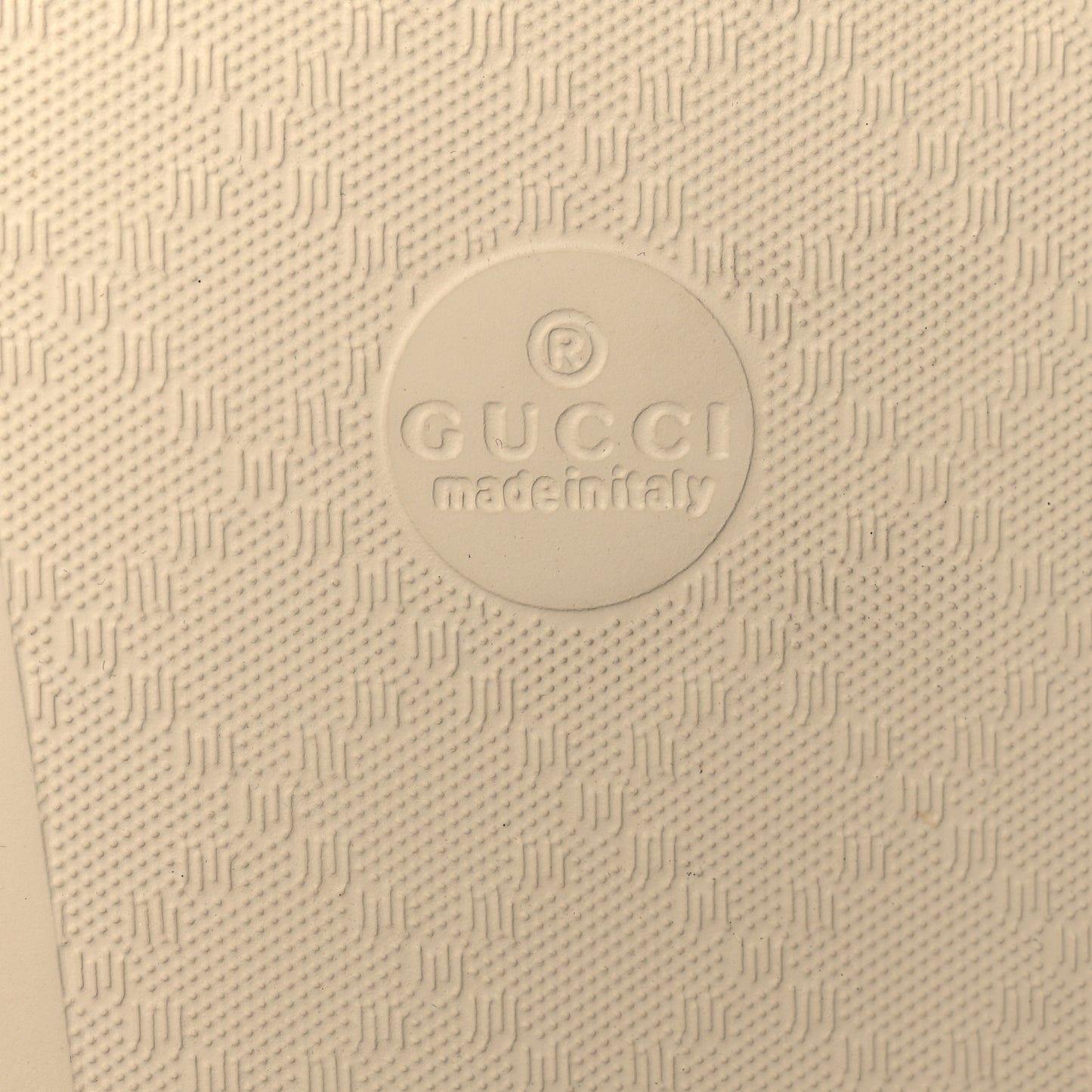 Rubber Womens Logo Slide Sandals Off White