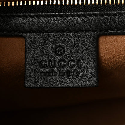 Gucci GG Supreme Monogram Calfskin Small Padlock Top Handle Bag Beige Black Cuir 6 of 10
