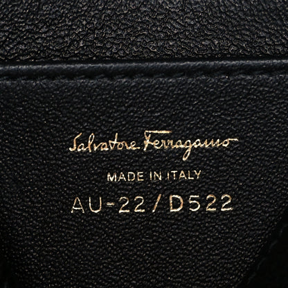 Salvatore Ferragamo Hammered Calfskin Crossbody Bag Gancini Black 6 of 9