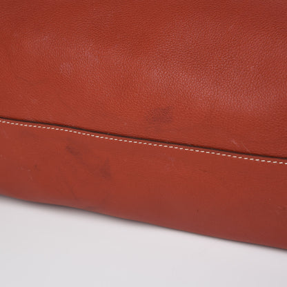 Hermes Veau Sikkim Taurillon Clemence Double Sens 45 Reversible Tote Rubis Bougainvillea 16 of 17