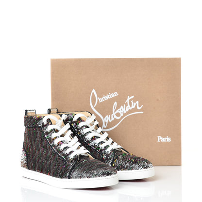 Christian Louboutin Womens Metallic Sequin Bip Bip Orlato Flat Sneakers 40 Multicolor 10 of 10