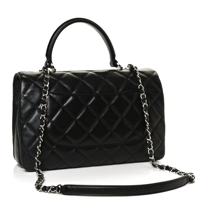 Chanel Lambskin Quilted Medium Trendy CC Flap Dual Handle Bag Black 2 of 9