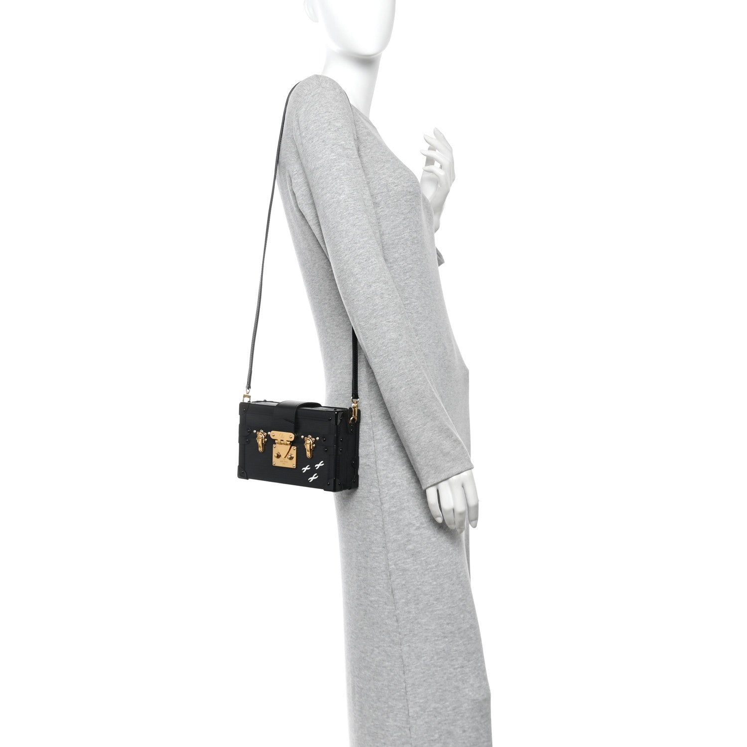 Louis Vuitton Epi Petite Malle Black 2 of 9