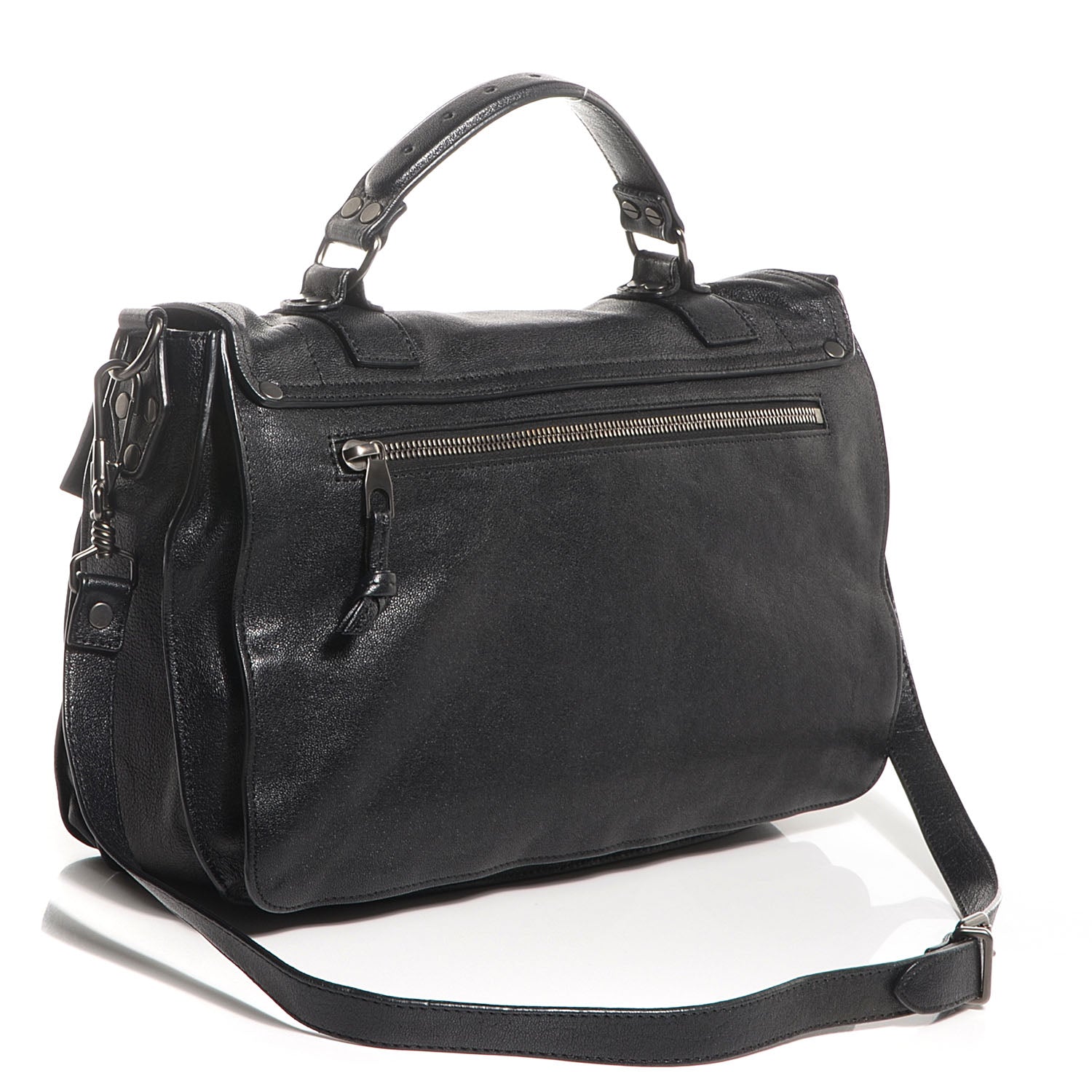 Proenza Schouler Lambskin PS1 Medium Satchel Black 6 of 13