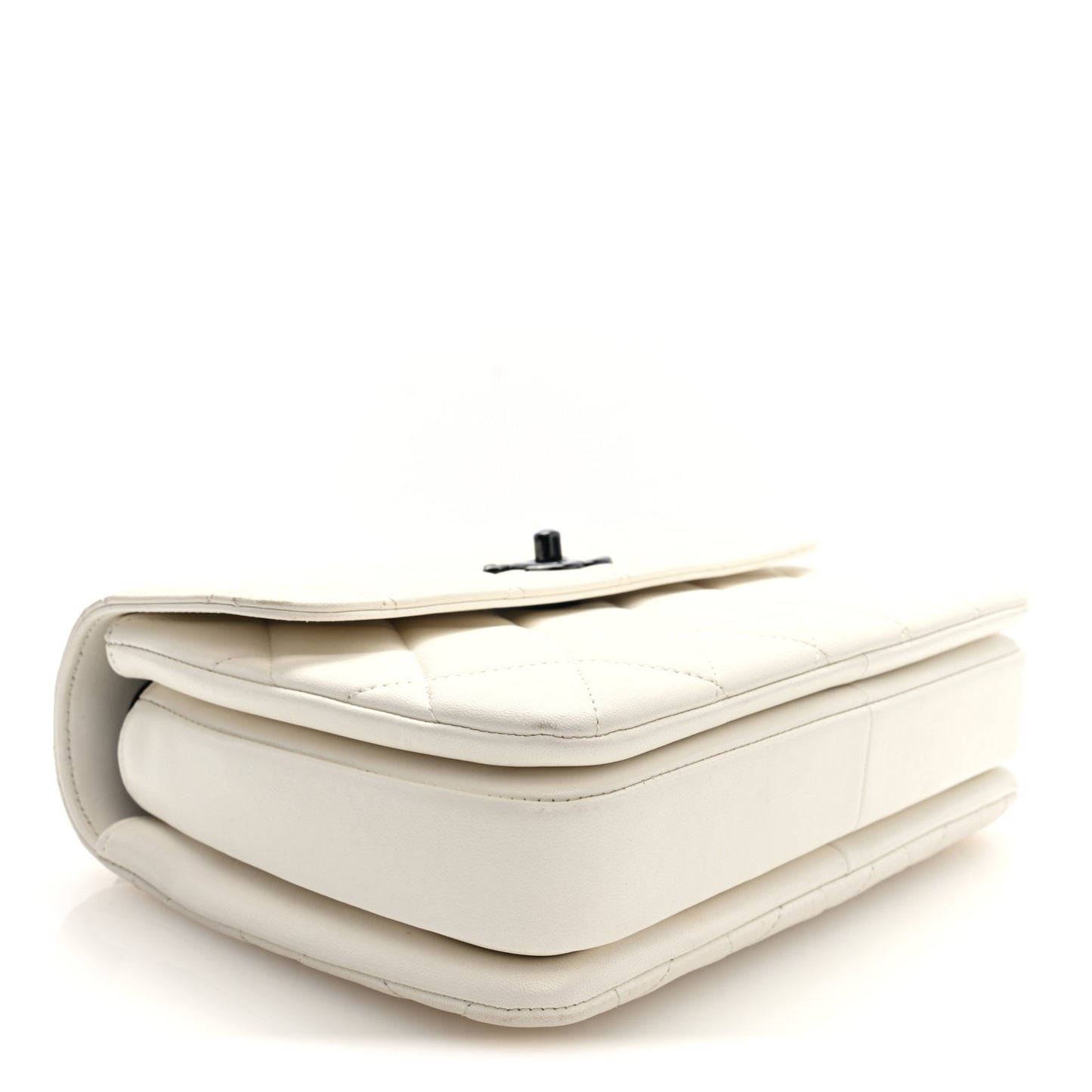 Lambskin Quilted Small Trendy CC Dual Handle Flap Bag White