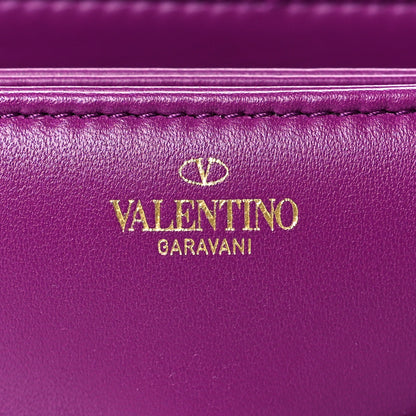 Valentino Garavani Nappa One Stud Chain Clutch Prune 6 of 9