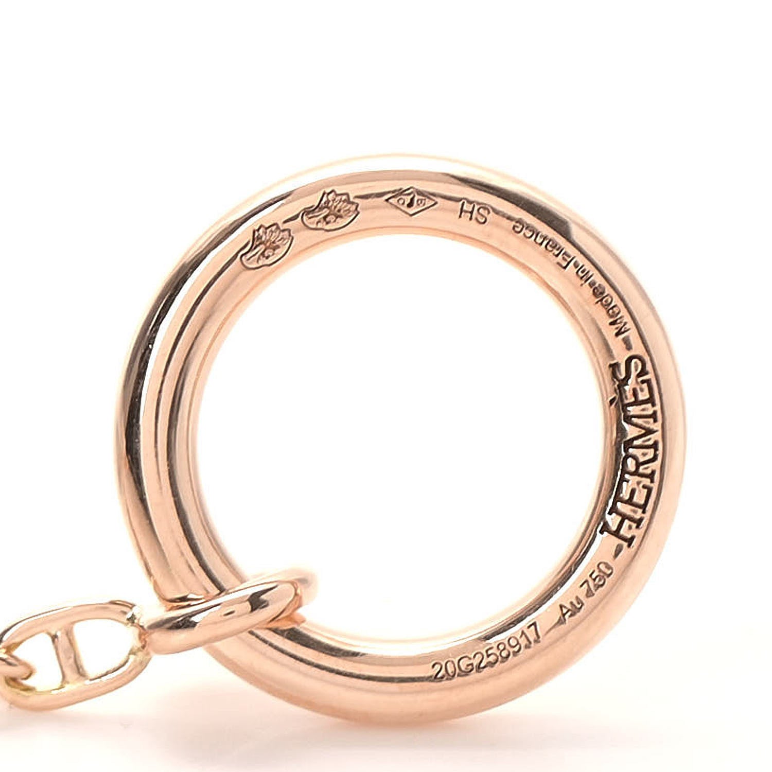 Hermes 18K Rose Gold Diamond PM New Farandole Pendant Necklace ST 4 of 5