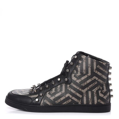 Gucci GG Supreme Monogram Caleido Studded Mens High Top Sneakers 10 Black 1 of 7