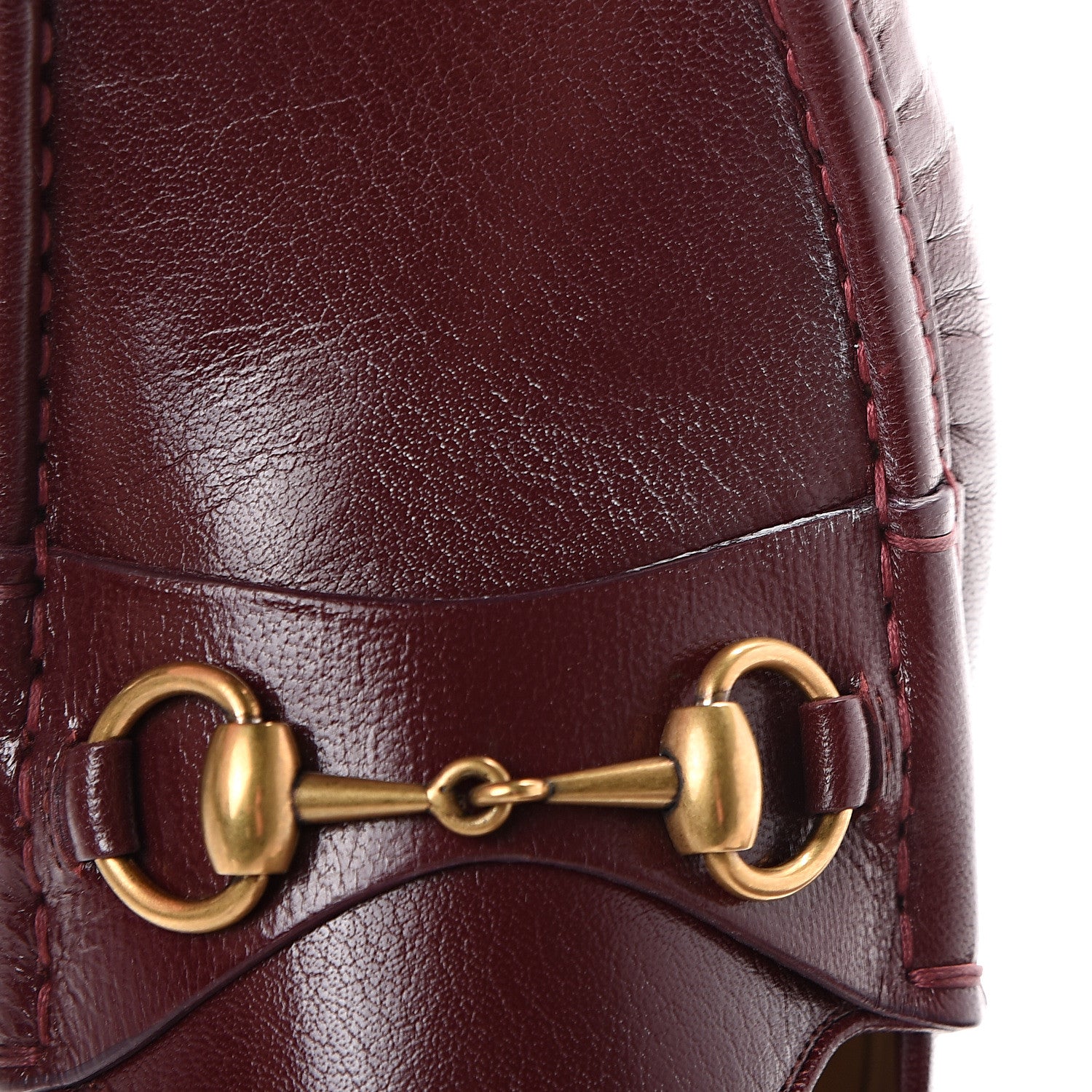 Gucci Goatskin Mens Horsebit Loafers 9 Bright Bordeaux 12 of 13