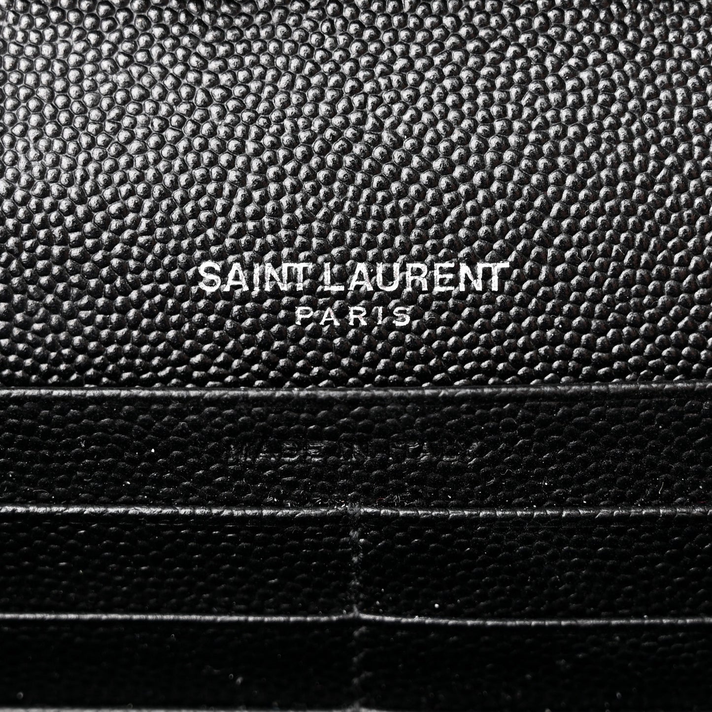 Grain De Poudre Matelasse Chevron Monogram Chain Wallet Black