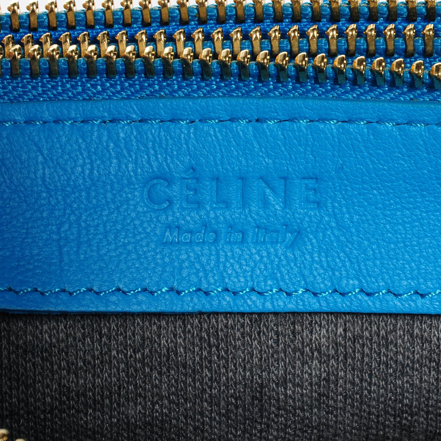 Celine Lambskin Large Trio Crossbody Bag Turquoise 6 of 7