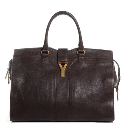 Saint Laurent Sheepskin Large Cabas ChYc Dark Brown 1 of 8
