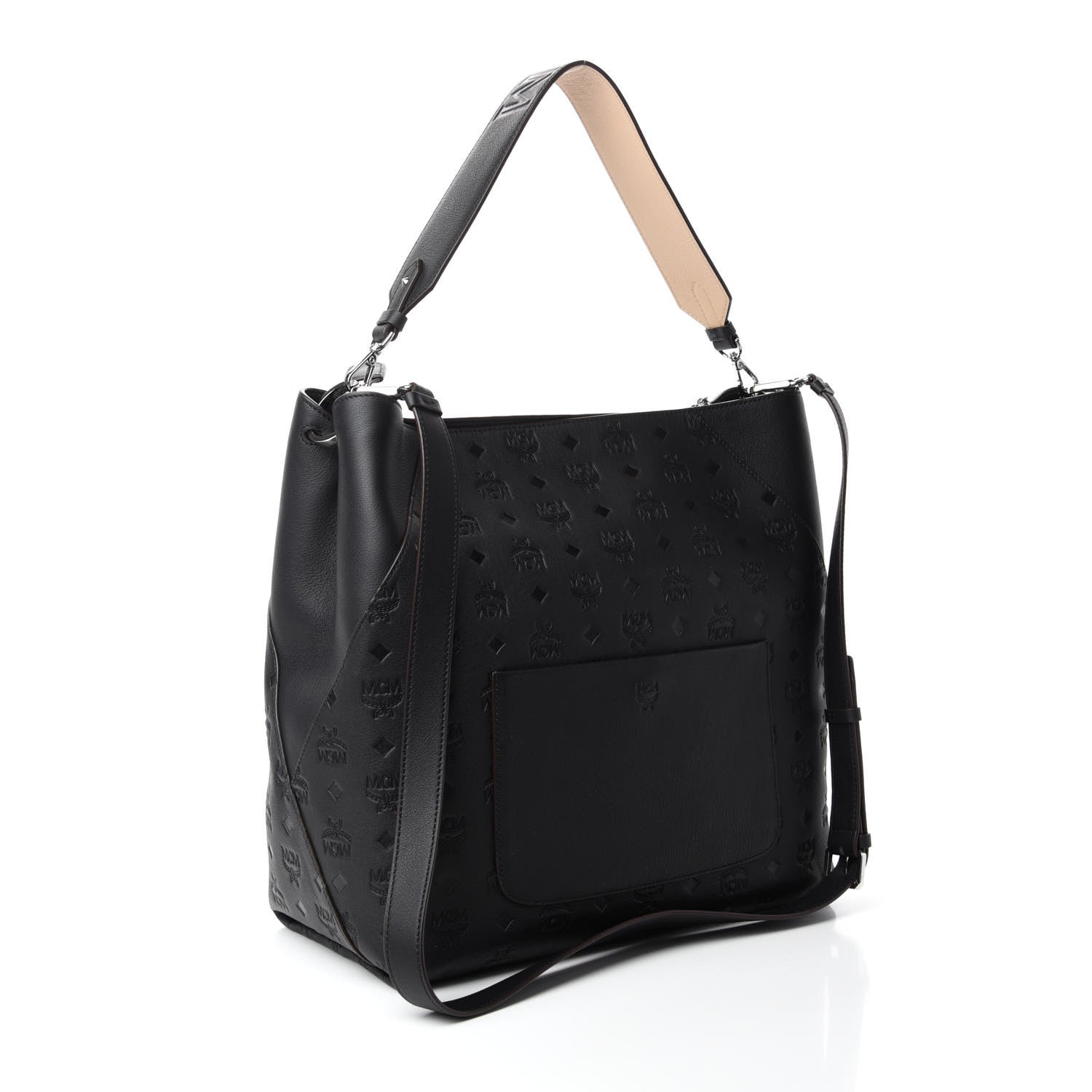 MCM Calfskin Ottomar Large Klara Hobo Black 3 of 11
