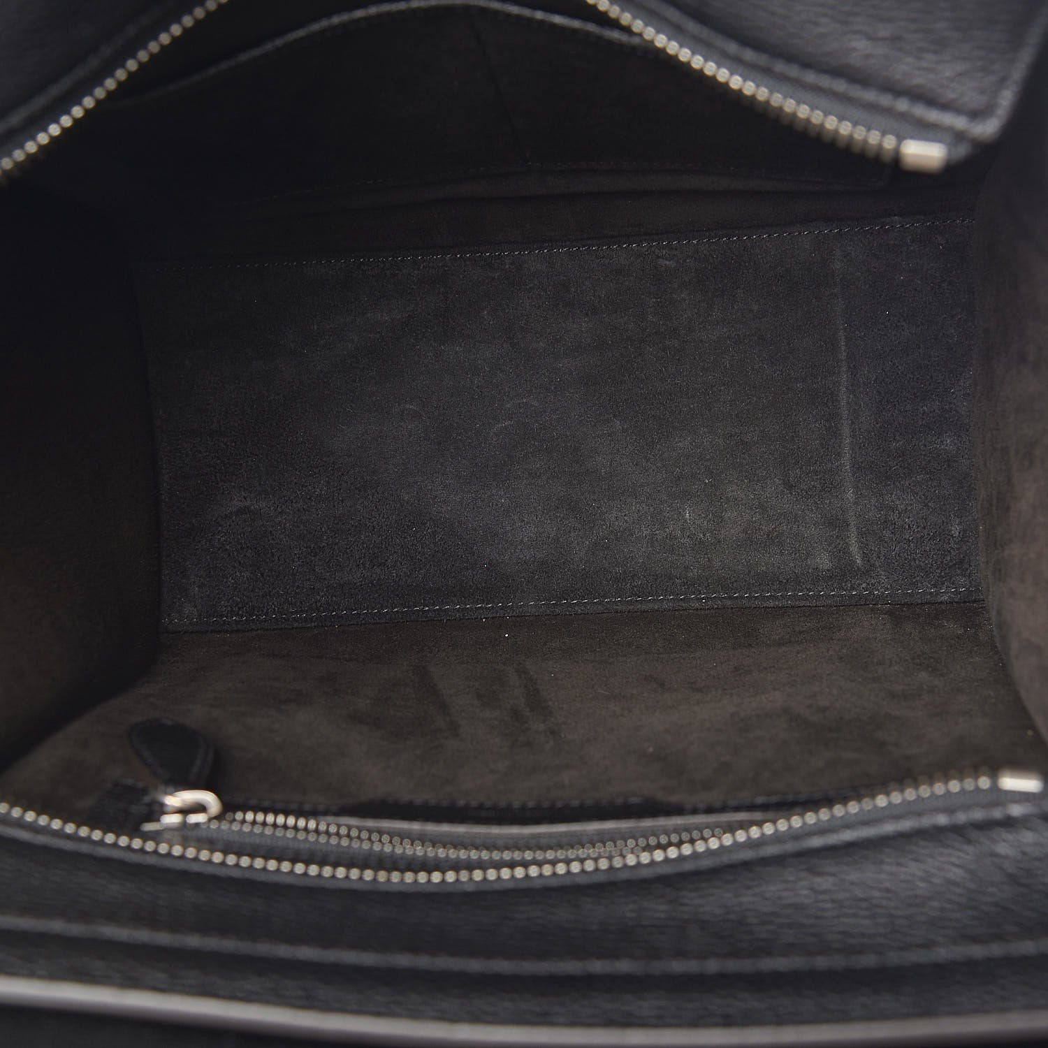 Celine Drummed Calfskin Micro Luggage Black 5 of 10