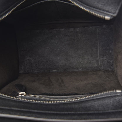 Celine Drummed Calfskin Micro Luggage Black 5 of 10