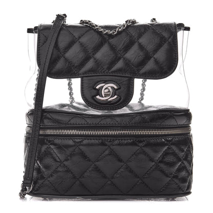 Chanel Crumpled Calfskin PVC Quilted Backpack Black 1 of 8