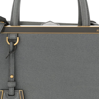 Fendi Vitello Elite Petite 2Jours Tote Grigio Grigio Chiaro 7 of 9