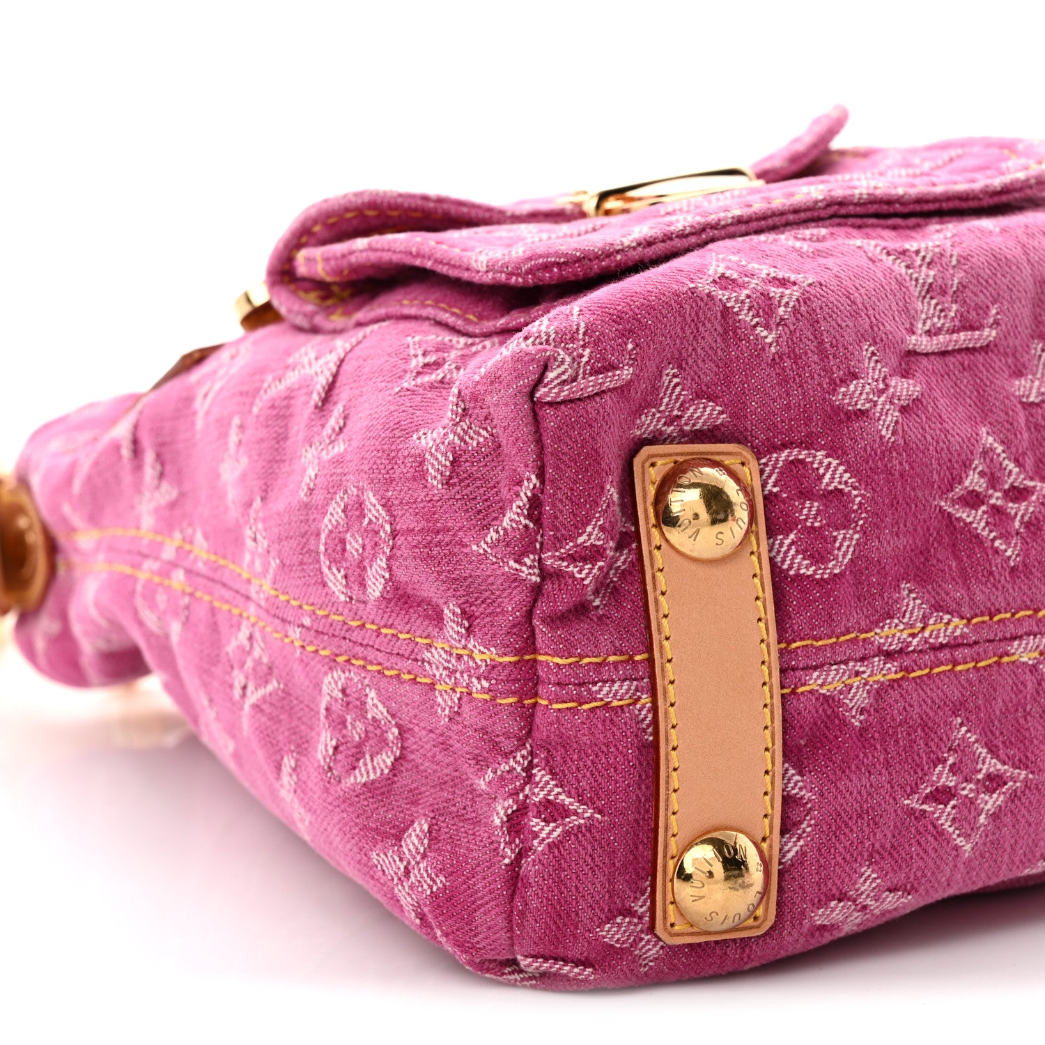 Louis Vuitton Denim Baggy PM Fuchsia 8 of 10