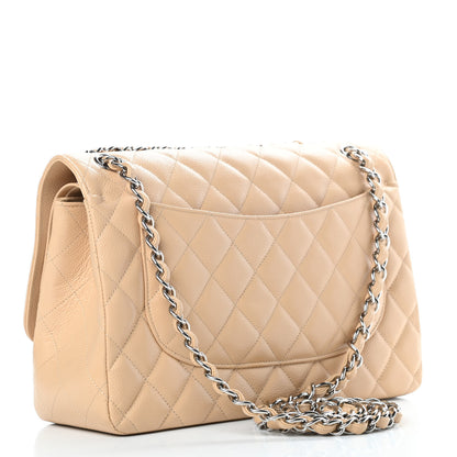 Chanel Caviar Quilted Jumbo Double Flap Beige Clair 4 of 21