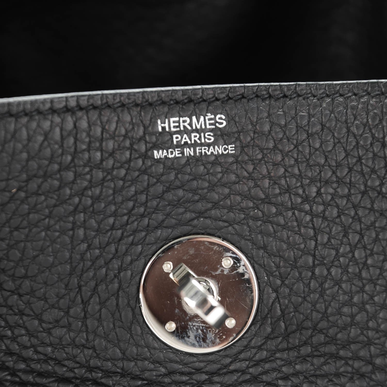 Hermes Taurillon Clemence Lindy 34 Black 6 of 11