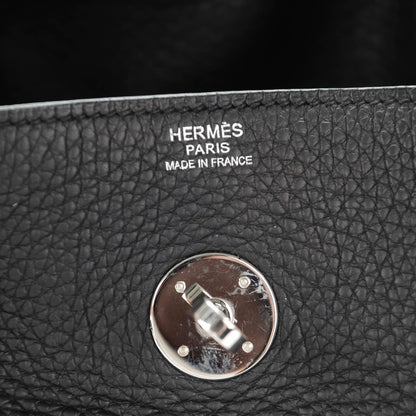 Hermes Taurillon Clemence Lindy 34 Black 6 of 11