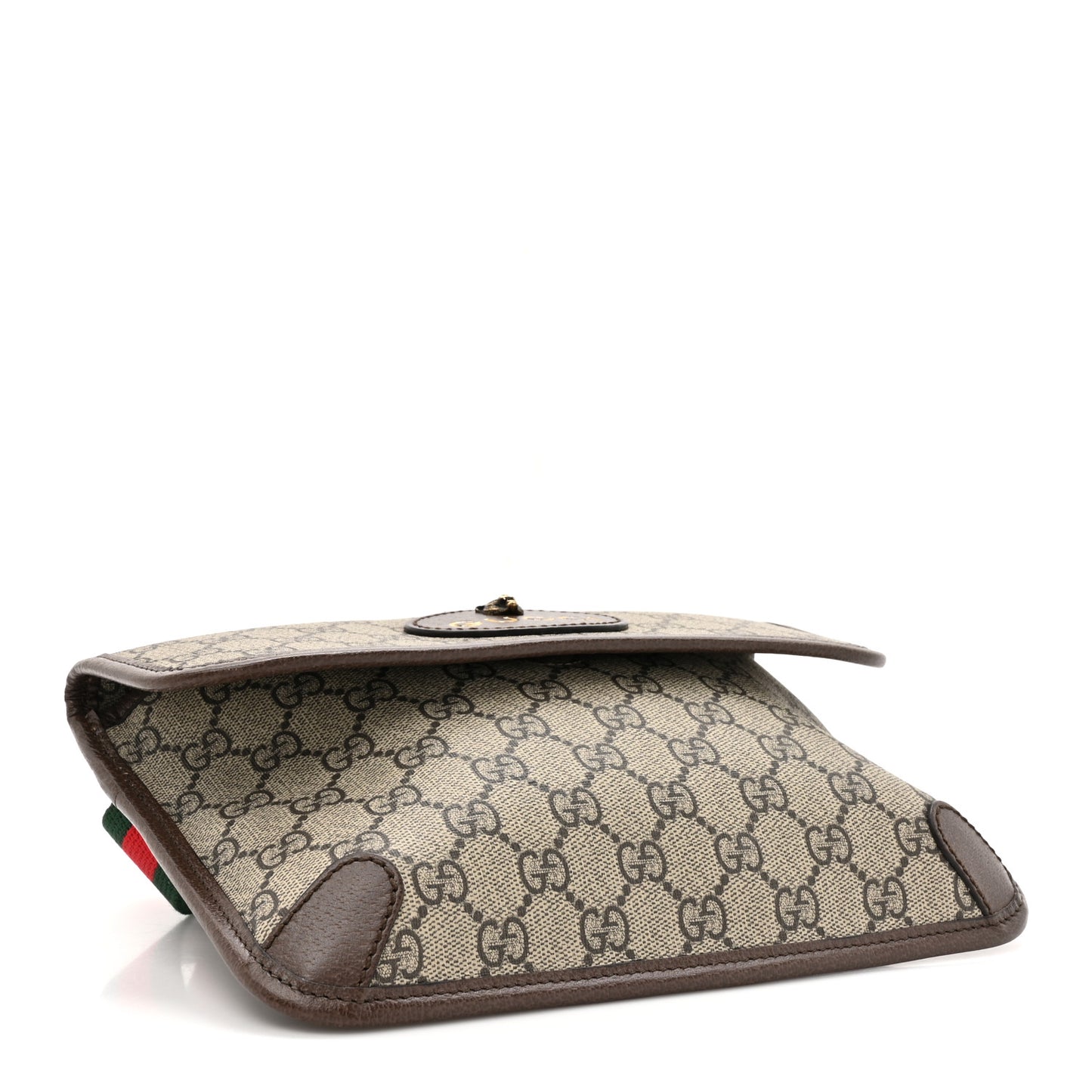 GG Supreme Monogram Neo Vintage Web Belt Bag Brown