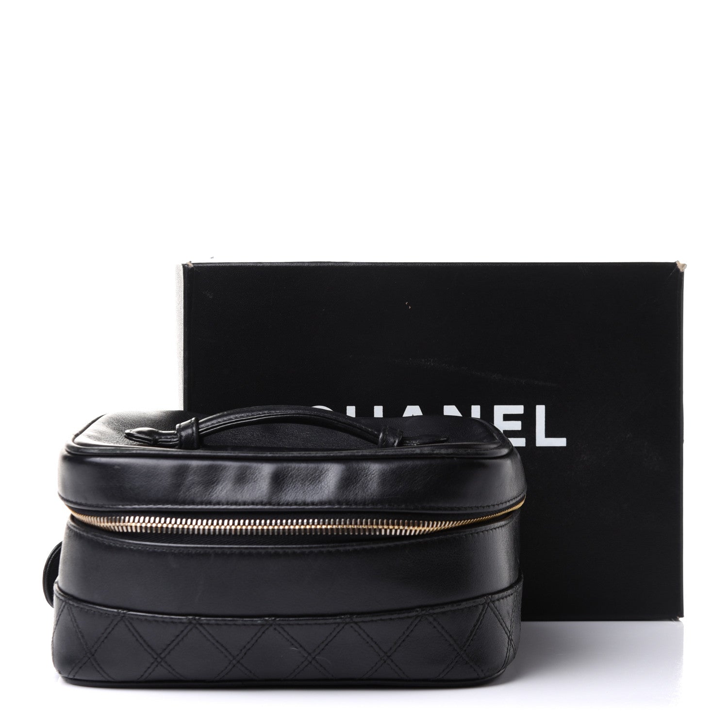 Chanel Lambskin Vanity Cosmetic Case Black 12 of 12