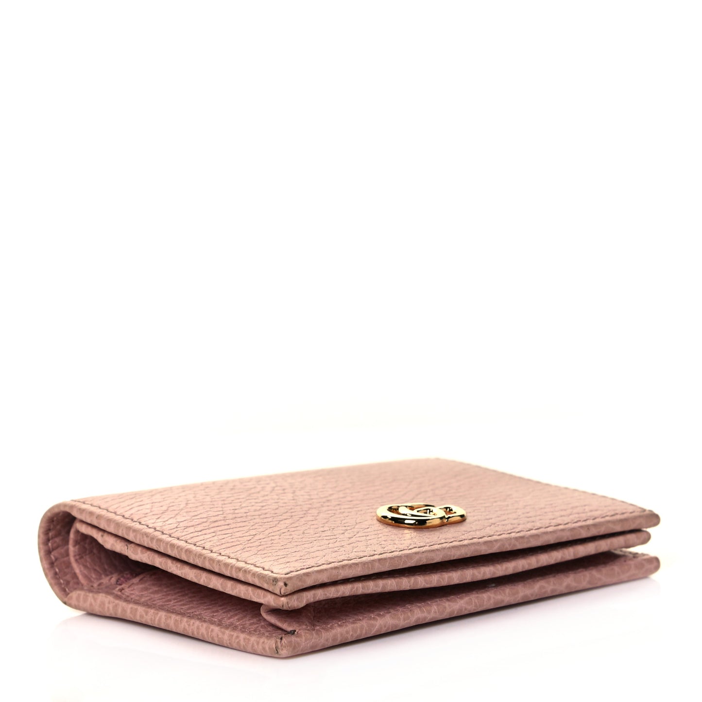 Dollar Calfskin GG Marmont Card Case Perfect Pink