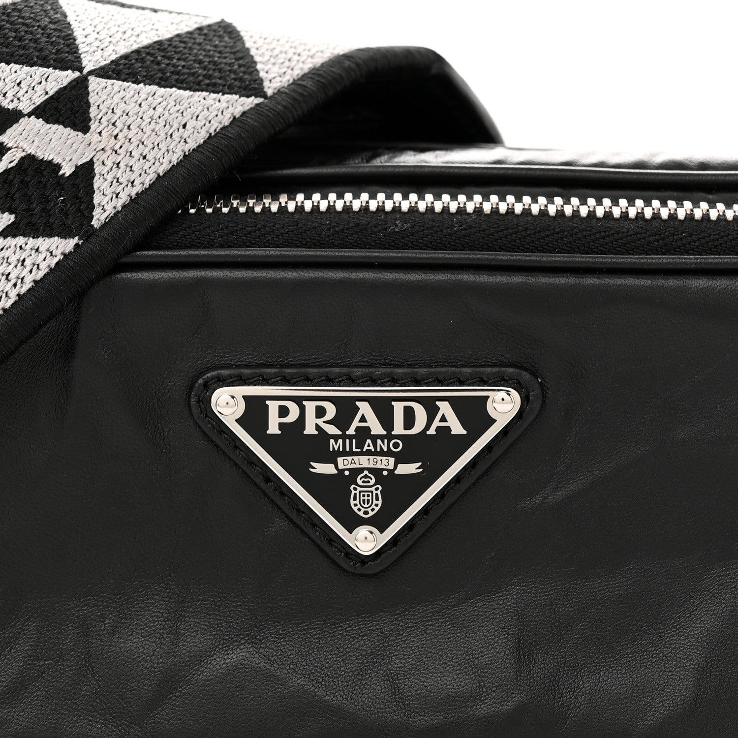 Prada Nappa Antique Multi-Pocket Shoulder Bag Black 8 of 10