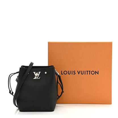 Louis Vuitton Calfskin Nano Lockme Bucket Black 9 of 9