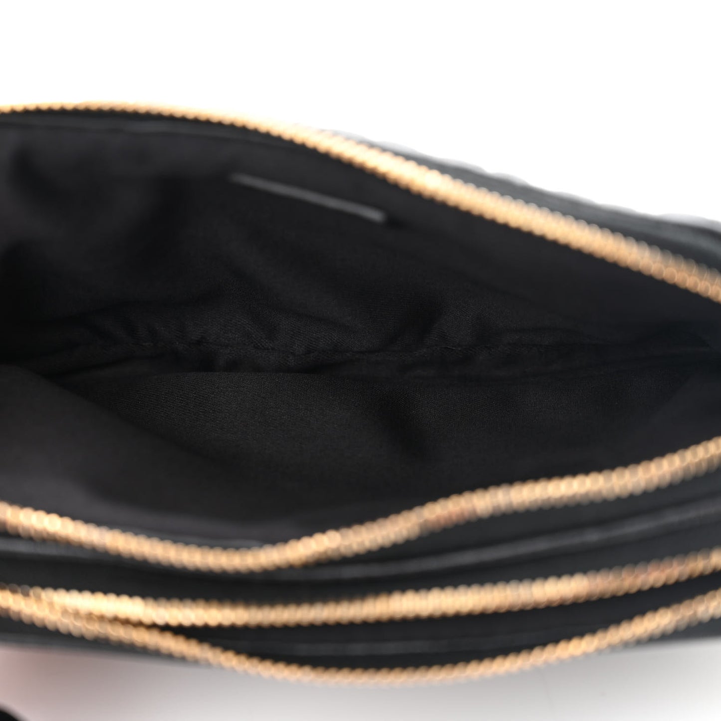 Nappa Matelasse Double Zip Pochette Clutch Black