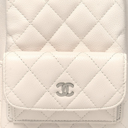 Chanel Caviar Quilted CC Mini Classic Backpack White 8 of 11