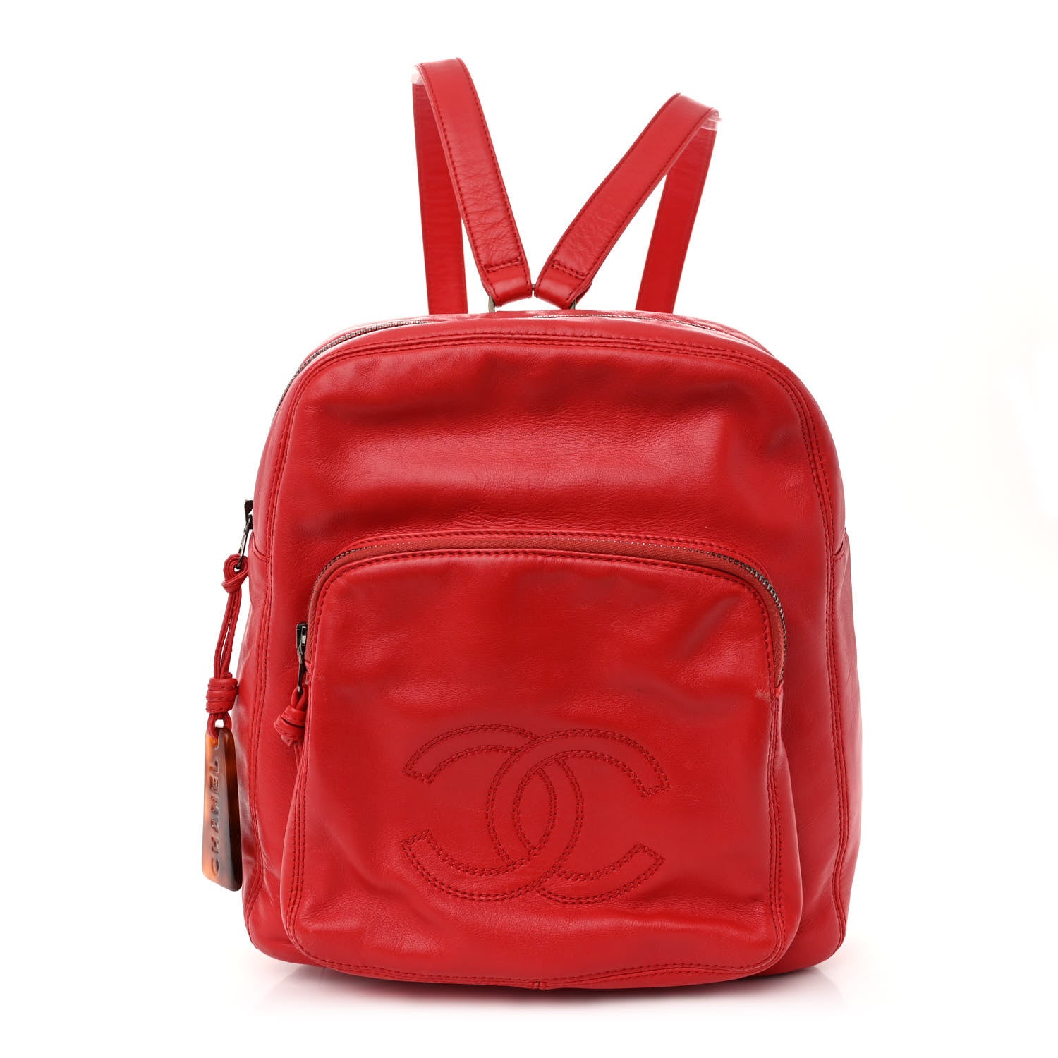 Chanel Lambskin CC Timeless Backpack Red 1 of 13