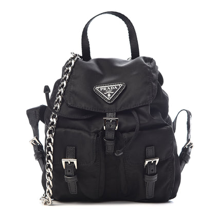 Prada Nylon Vela Mini Crossbody Backpack Black 1 of 10