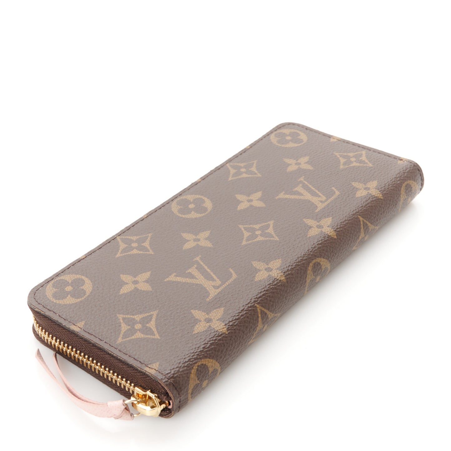 Monogram Clemence Wallet Rose Ballerine
