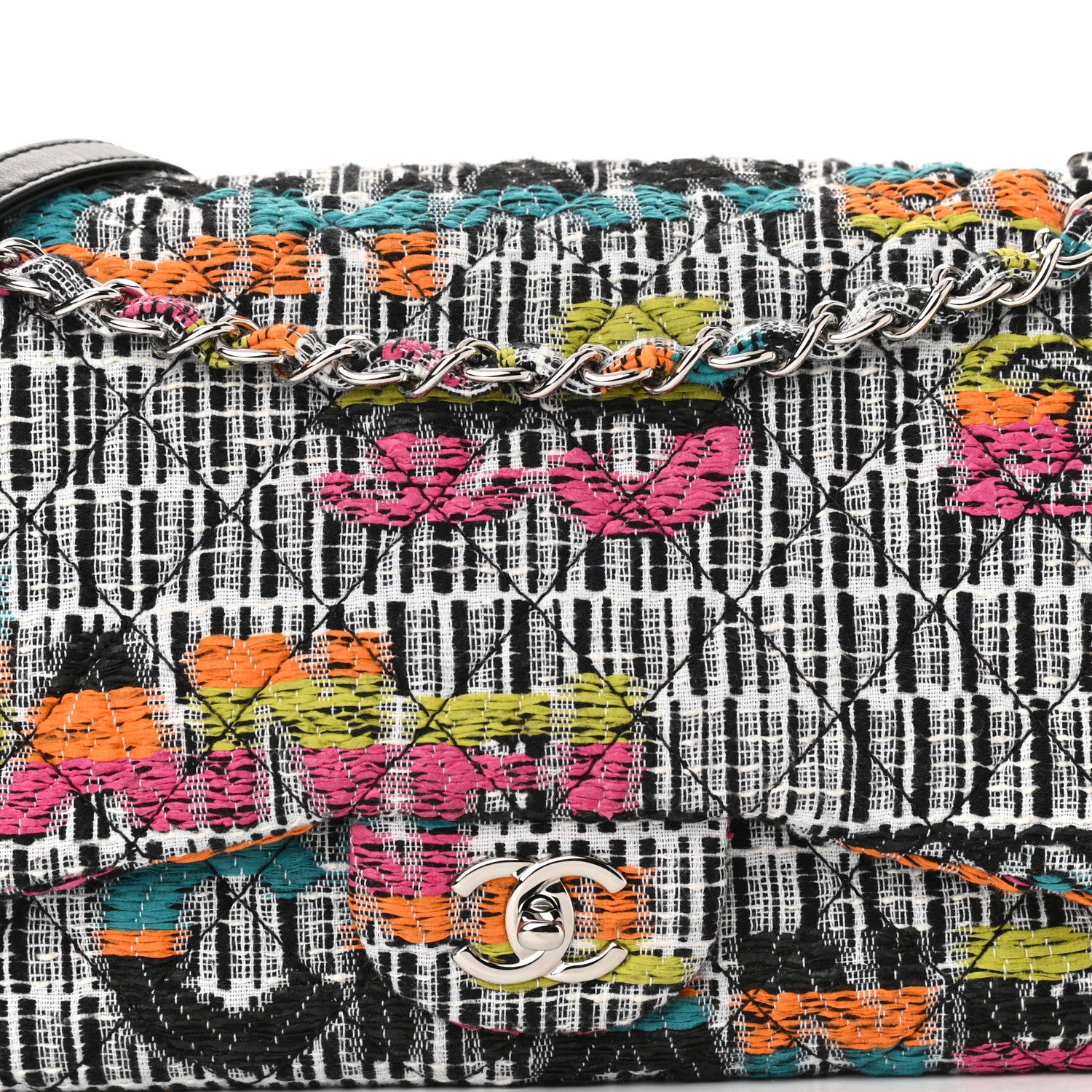 Chanel Fantasy Tweed Quilted Easy Flap Multicolor 8 of 10