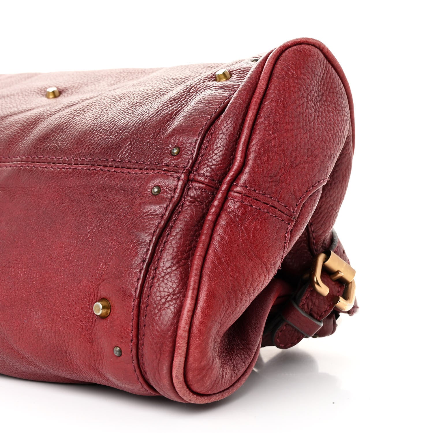 Chloe Calfskin Medium Paddington Satchel Dark Red 9 of 14