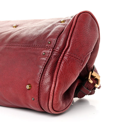 Chloe Calfskin Medium Paddington Satchel Dark Red 9 of 14