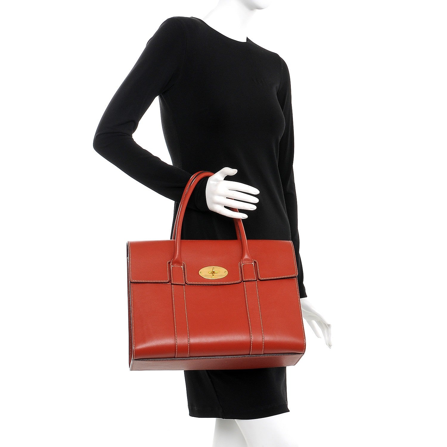 Mulberry Silky Calfskin New Bayswater Rust 2 of 8