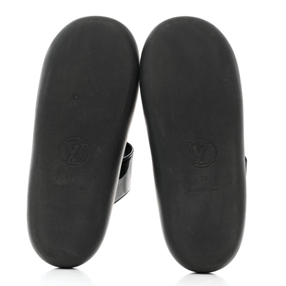 Louis Vuitton Monogram Sunbath Flat Mule Sandals 39 Black 5 of 8